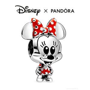 NWOT Pandora x Disney Minnie Mouse Dotted Dress & Bow Charm
